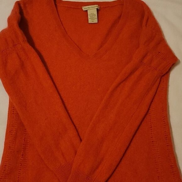 White and Warren cashmere v neck sweater size xs - Picture 6 of 7
